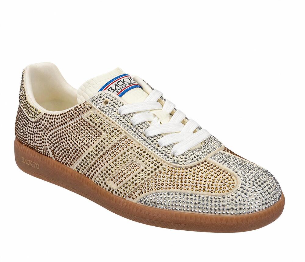 NEW BACK 70 women's sirio 2506 sneakers in silver bronze